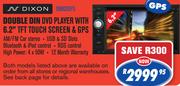 Dixon Double Din DVD Player With 6.2" TFT Touch Screen & GPS-D8902GPS
