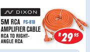 Dixon 5M RCA Amplifier Cable RCA To Right-Angle RCA-PS-818