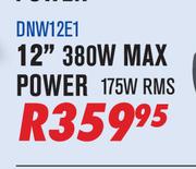 Dixon 12" 380W Max Power-175W RMS-DNW12E1