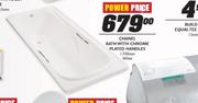 Chanel Bath With Chrome Plated Handels-Each