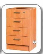 4 Drawer Desk High pedestal