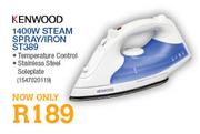 Kenwood 1400W Steam Spray/Iron (ST389)