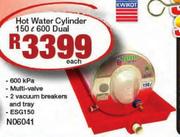 Hot Water Cylinder-150L 600Dual Each