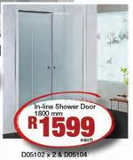 In-Line Shower Door(DO5102x2/DO5104)-1800mm Each