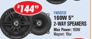 Jebson Car Speakers 160W 5" 2-Way Speakers-Each