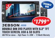 Jebson Double Din DVD Player With 6.2" TFT Touch Screen, USB & SD Slots-Each