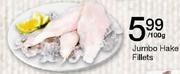 Jumbo Hake Fillets-Per 100g 