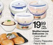 Mediterranean Delicacies Dip(Caramalised Onion,Creamy Peppadew,Feta & Helb)190g-Each 