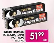 Inecto Hair Col Perm Orig Rapid No1(Box)-6x25ml