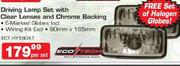Driving Lamp Set With Clear Lenses And Chrome Backing-Per Set