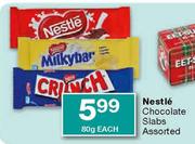 Nestle Chocolate Slabs Assorted-80gm