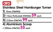 Aro 310mm Stainless Steel Hamburger Turner-Each