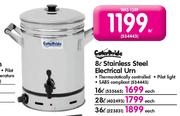 Caterpride 8Ltr Stainless Steel Electrical Urn-Each