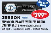 Jebson MP3/WMA Player With FM Radio,USB & SD Slots And Detachable Face(JB8501)
