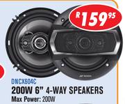 Dixon 200W 6" 4 Way Speakers(DNCX604C)