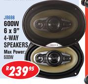 Jebson 600W 6x9" 4 Way Car Speakers(JB698)