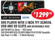 Dixon DVD Player With 3" TFT Screen,USB & SD Slots & Detachable Face(DMT6762)