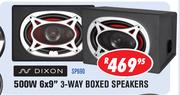 Dixon 500W 6x9" 3 Way Boxed Speakers(SP690)
