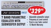 Dixon 7 Band Parametric Equalizer With Subwoofer Output(DNEQ7)