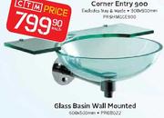 Glass Basin Wall Mounted-600x500mm