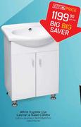 White Hygenix 550 Cabinet & Basin Combo