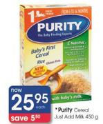 Purity Cereal Just Add Water-450Gm Each