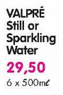 Valpre Still or Sparkling Water-6 x 500ml