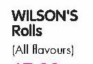 Wilson's Rolls(All Flavours)-Each