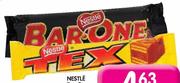 Nestle Bar One or Tex(All Flavours)-Each