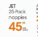 Jet 25-Pack Nappies-Per Pack