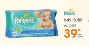 Pampers 64's Refill Wipes-Per Pack