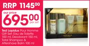 Ted Lapidus Pour Homme Gift Set-per Set 