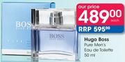 Hugo Boss Pure Men's Eau De Toilette-50ml Each