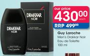 Guy Laroche Men's Drakkar Noir Eau De Toilette-100ml Each