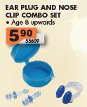 Ear Plug And Nose Clip Combo Set