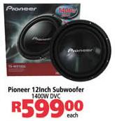 Pioneer 12" Subwoofer 1400W DVC-Each