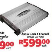 Audio Gods 4 Channel 3000W Car Amp-Each
