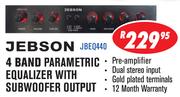 Jebson 4 Band Parametric Equalizer With Subwoofer Output JBEQ440