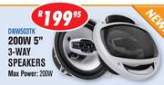 Dixon Car Speakers 200W 5" 3-Way Speakers Max Power200W DNW503TK