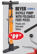 Beyer Bicycle Pump With Foldable Foot Piece SF8900-4
