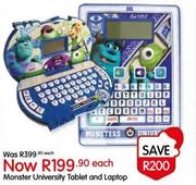 Monster university Tablet And Laptop Each