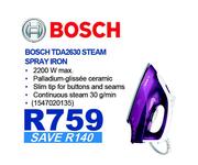 Bosch Steam Spray Iron TDA2630