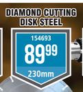 Diamond Cutting Disk Steel 230mm