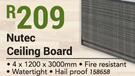 Nutec Ceiling Board-4 x 1200 x 3000mm
