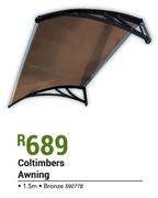 Coltimbers Awning Bronze 1.5m