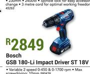 Bosch GSB 180-Li Impact Driver ST 18V