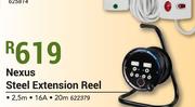 Nexus Steel Extension Reel 2.5m, 16A, 20m