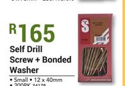 Self Drill Screw + Bonded Washer Small 200PK-12 x 40mm