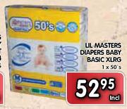 Lil Masters Diapers Baby Basic XLRG-1x50's