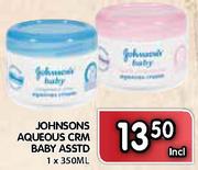 Johnsons Aqueous Crm Baby-1x350ml